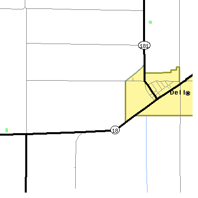 Zip code 72426 close-up map