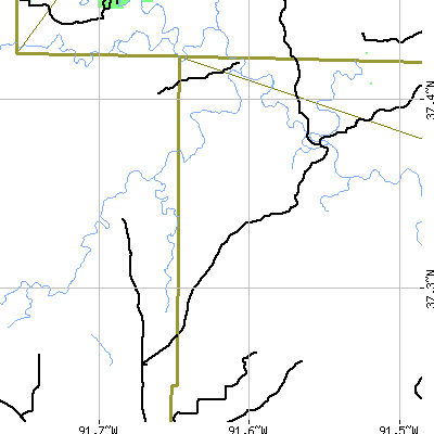 Zip code 65479 close-up map