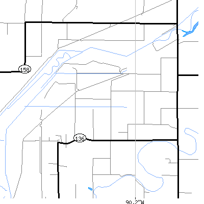 Zip code 72428 close-up map
