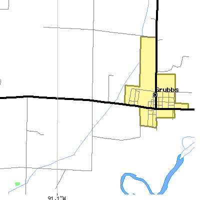 Zip code 72431 close-up map
