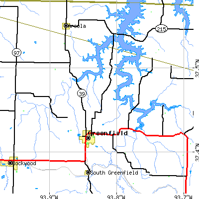 Zip code 65661 close-up map