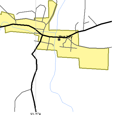 Zip code 65675 close-up map