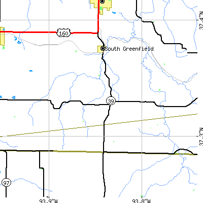 Zip code 65752 close-up map