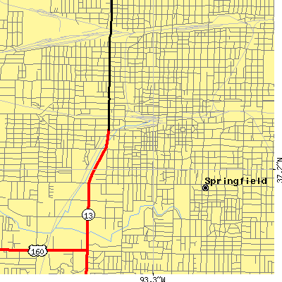 Zip code 65806 close-up map