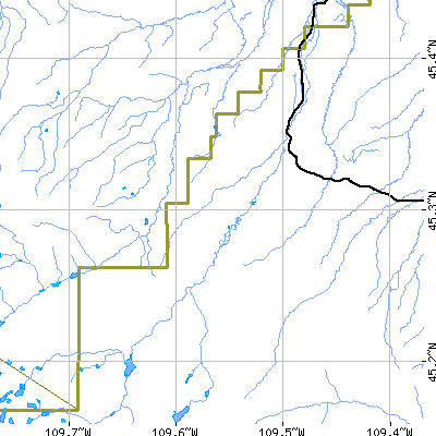 Zip code 59071 close-up map