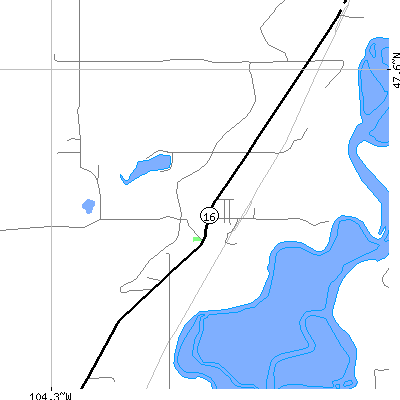 Zip code 59217 close-up map