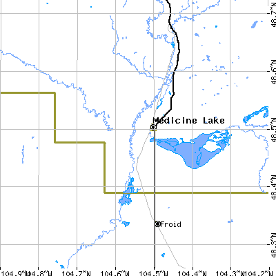 Zip code 59247 close-up map