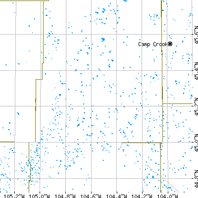 Zip code 59311 close-up map