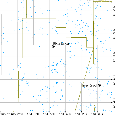 Zip code 59324 close-up map