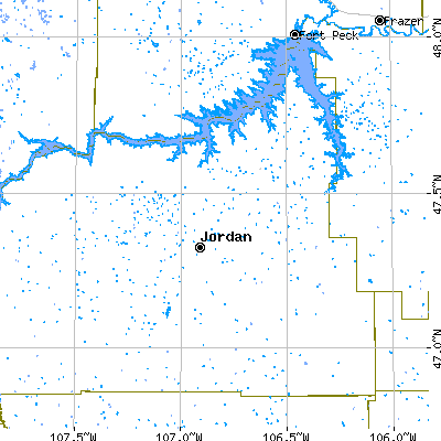 Zip code 59337 close-up map