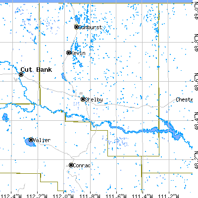 Zip code 59474 close-up map