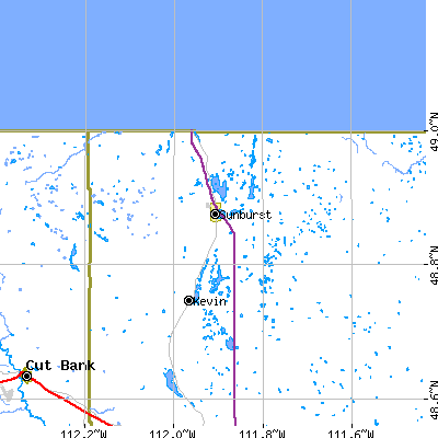 Zip code 59482 close-up map