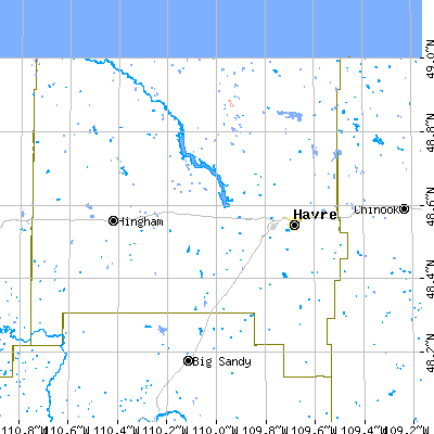 Zip code 59501 close-up map