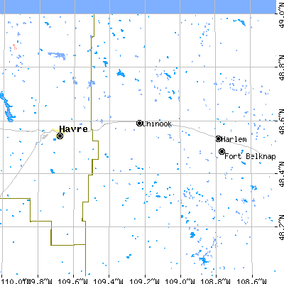 Zip code 59523 close-up map