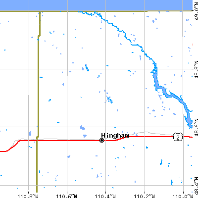 Zip code 59525 close-up map