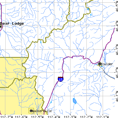 Zip code 59631 close-up map