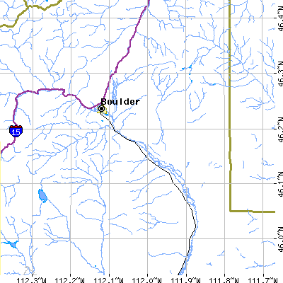 Zip code 59632 close-up map