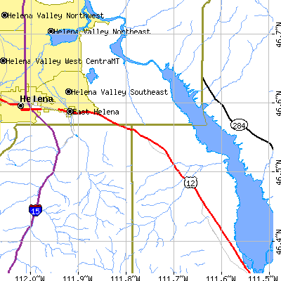 Zip code 59635 close-up map