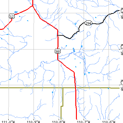 Zip code 59642 close-up map
