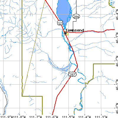 Zip code 59643 close-up map