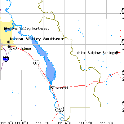 Zip code 59644 close-up map