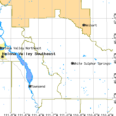 Zip code 59645 close-up map