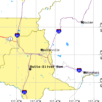 Zip code 59701 close-up map