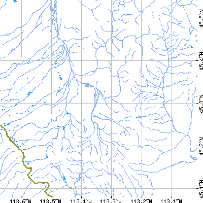 Zip code 59736 close-up map