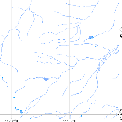 Zip code 59747 close-up map