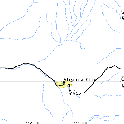 Zip code 59755 close-up map