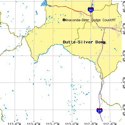 Zip code 59762 close-up map