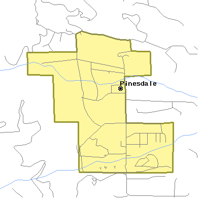 Zip code 59841 close-up map