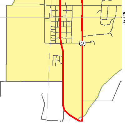 Zip code 59855 close-up map