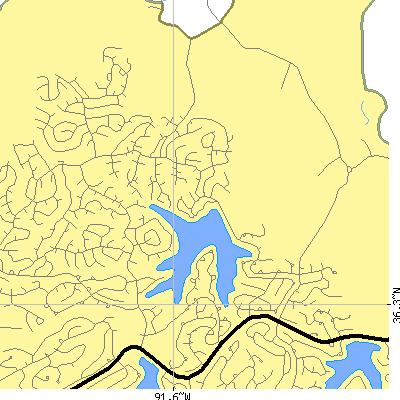 Zip code 72525 close-up map