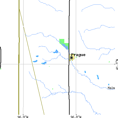 Zip code 68050 close-up map