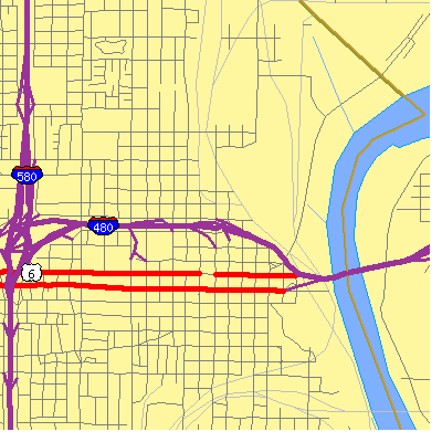 Zip code 68102 close-up map