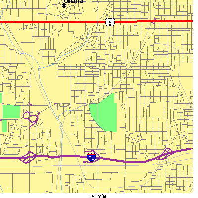Zip code 68106 close-up map