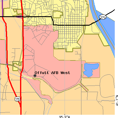 Zip code 68113 close-up map