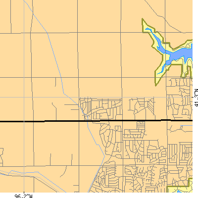 Zip code 68116 close-up map