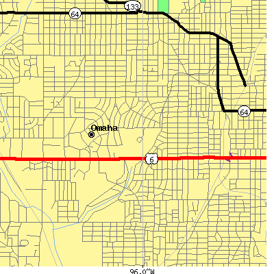 Zip code 68132 close-up map