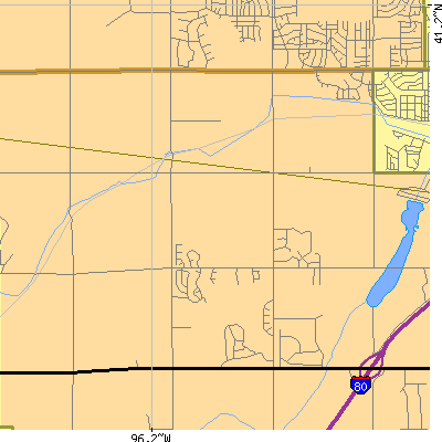 Zip code 68136 close-up map