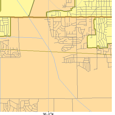 Zip code 68157 close-up map