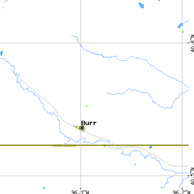 Zip code 68324 close-up map