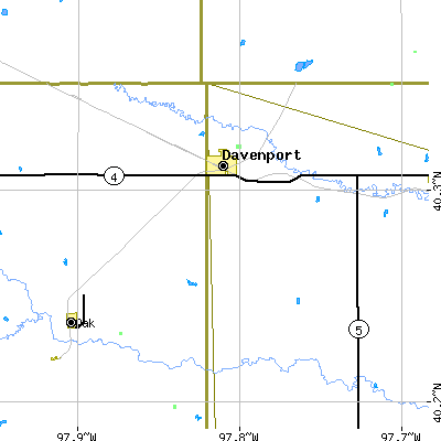 Zip code 68335 close-up map