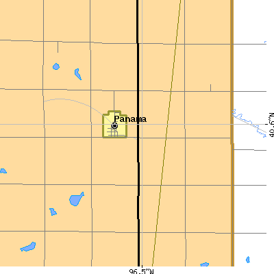 Zip code 68419 close-up map