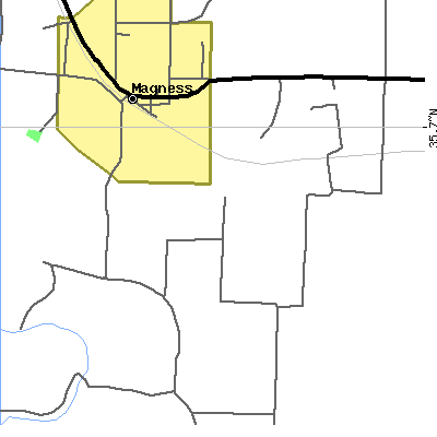Zip code 72553 close-up map