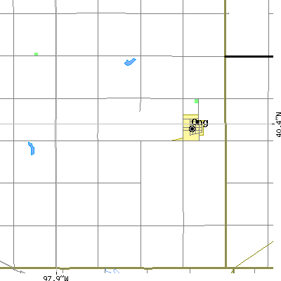 Zip code 68452 close-up map