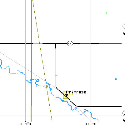 Zip code 68655 close-up map
