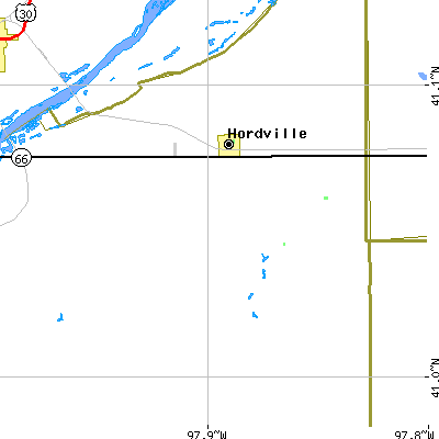 Zip code 68846 close-up map