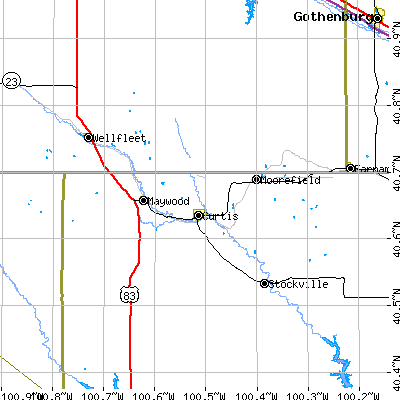 Zip code 69025 close-up map